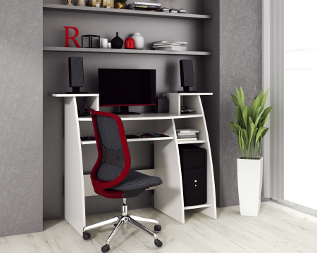 MOBILIER BIROU - Birou Pc Skm-4 Ro, 123x50x77 cm, Alb