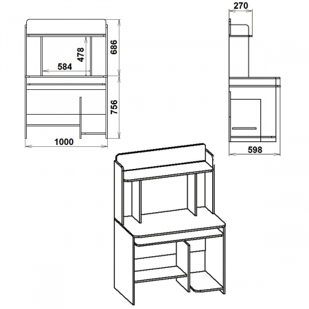 Birou Pc Skm-6 Ro Wenge [1]