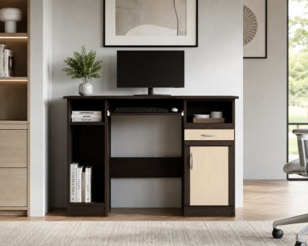 MIC MOBILIER - Birou Tip II Soft  Wenge Mesteacan