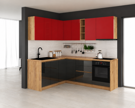 Bucatarie Chelsea Cola V1 Rosu Antracit