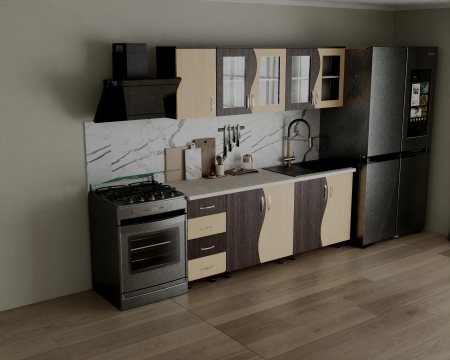 Bucatarie CIP S 2m, Wenge + Mesteacan [3]