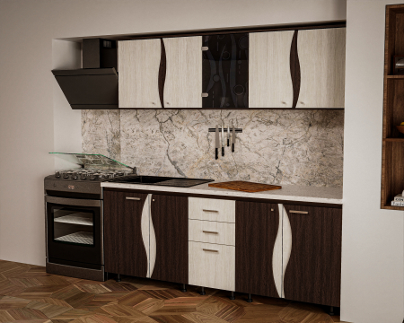 Bucatarie CIP3S - C1 Wenge + Alb Hacienda [1]