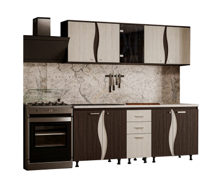 Bucatarie CIP3S - C1 Wenge + Alb Hacienda [2]