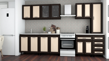 Bucatarii - Bucatarie Greta 2.6m Wenge + Mesteacan