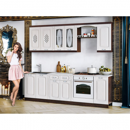 MOBILIER BUCATARIE - BUCATARIE KATIUSA MDF 2.6M, RO, WENGE+ALB