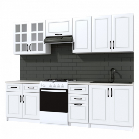 Bucatarie Michelle 2.6m MDF Ro, ALB [3]