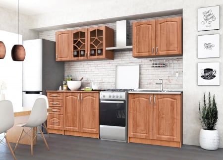 Bucatarii - Bucatarie Olea Mebel MDF 2m, Cires