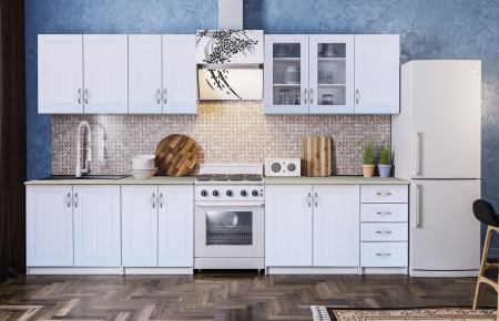 MOBILIER BUCATARIE - BUCATARIE PROVENCE RO 2.6M MDF, ALB