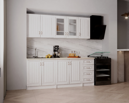 Bucatarie Provence RO 2m MDF, Alb [1]