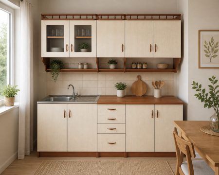 Bucatarii - Bucatarie Vanila Clasic 200x60x200 cm