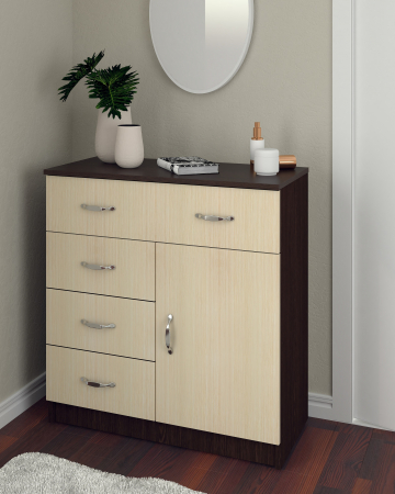 Comode - Comoda 1-3-1 Ro, Wenge + Mesteacan