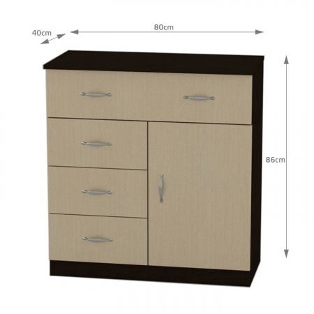 Comoda 1-3-1 Ro, Wenge + Mesteacan [1]