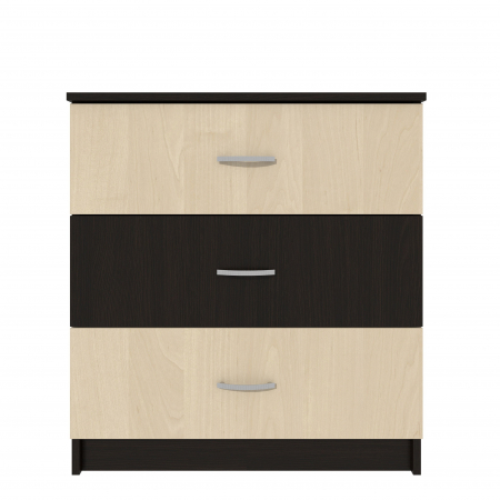 Comoda 3 Sertare, Wenge + Mesteacan [2]