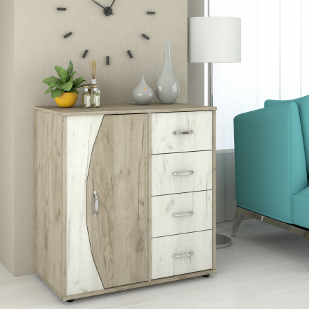 MOBILIER DORMITOR - Comoda 4-1-1 Ro, 88x45x91 cm, Stj K002 - K001