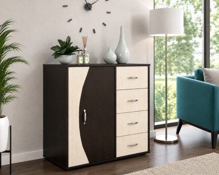 Comode - Comoda 4-1-1 Ro, Wenge + Mesteacan