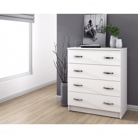 MOBILIER DORMITOR - Comoda 4B RO, 72x39x85, alb