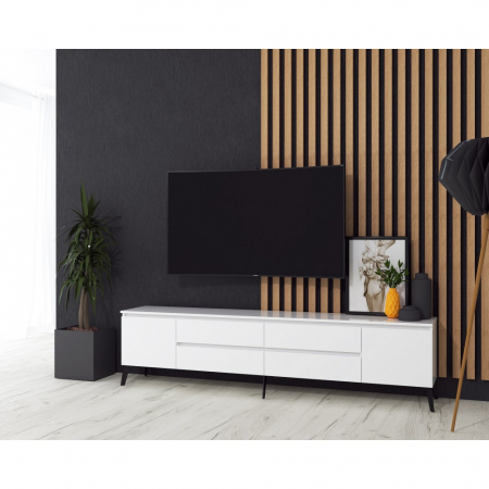 Comode - Comoda MP1, 220x40x55 cm, alb acril