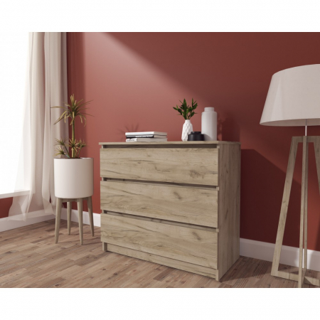 Comode - Comoda MP5 3S, 90x44x80 cm, Stejar k002