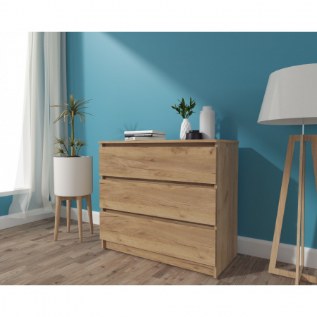 MOBILIER DORMITOR - Comoda MP5 3S, 90x44x80 cm, Stejar k003