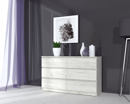 Comode - Comoda MP6 6S,130x44x80 cm, Stejar K001