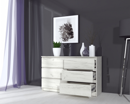 Comoda MP6 6S,130x44x80 cm, Stejar K001 [1]