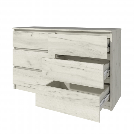 Comoda MP6 6S,130x44x80 cm, Stejar K001 [4]