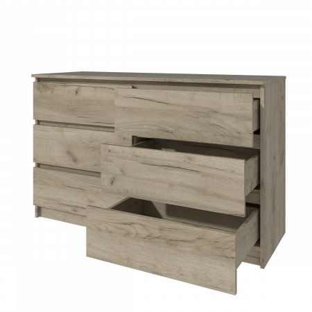 Comoda MP6 6S,130x44x80 cm, Stejar K002 [4]