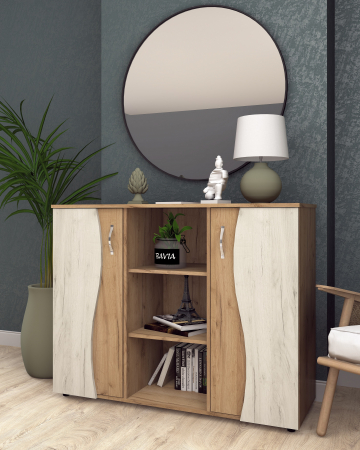 Mic mobilier - Comoda Tineret, 120x45x95 cm, Stejar k003/k001