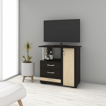 Comode tv - Comoda TV Viva 1 Ro Wenge+Mesteacan