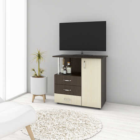 MOBILIER DORMITOR - COMODA TV VIVA 1 UA WENGE+MESTEACAN
