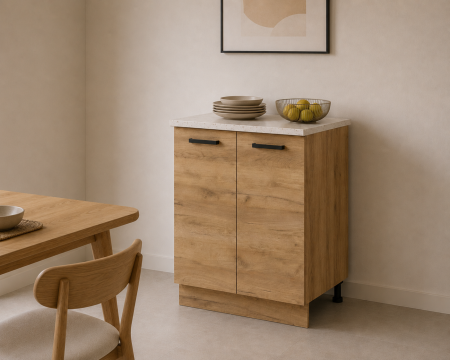 Corp inferior bucatarie Vio 2 usi Stejar Aur K003 60x49x85 cm