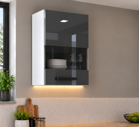 MOBILIER BUCATARIE - Corp superior bucatarie Daria 40-1UG  Acril Antracit