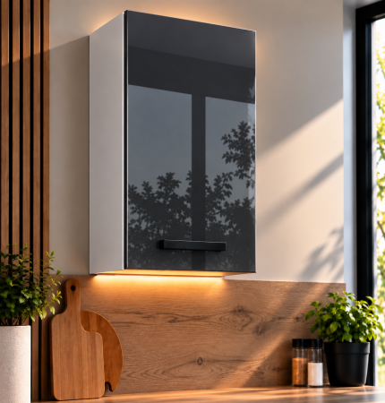 MOBILIER BUCATARIE - Corp superior bucatarie Daria 45-1U + Acril Antracit