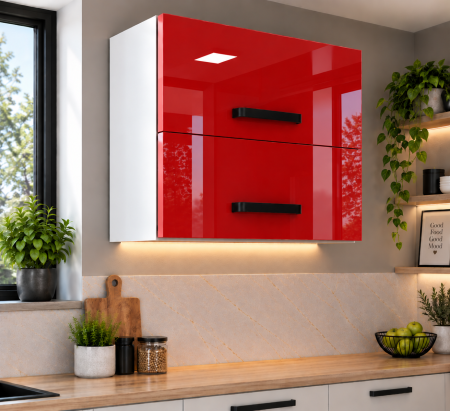 MOBILIER BUCATARIE - Corp superior bucatarie Daria 60-2UO  Acril Rosu