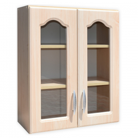 Corp Suspendat Olea MDF, 60 Cu 2 Usi Geam, 60x29x68 cm, Mesteacan + Mesteacan [0]