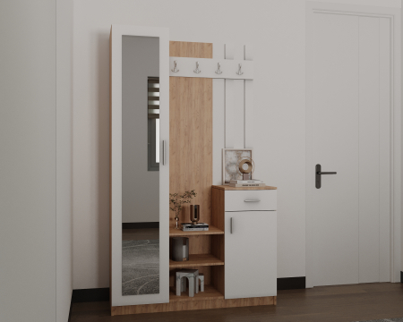MIC MOBILIER - Cuier Darius Stejar K003 + Alb