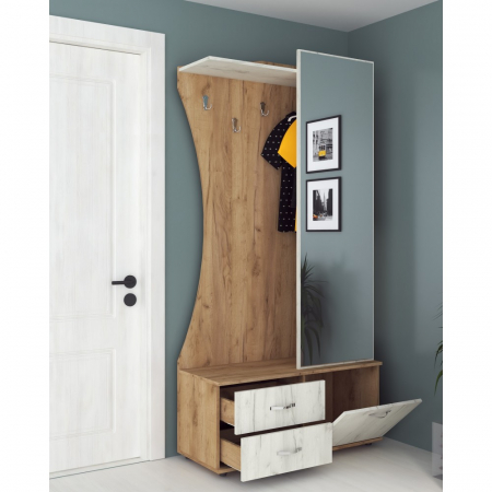 Cuier Tony, 100x40x203 cm, Stejar k003/k001 [2]