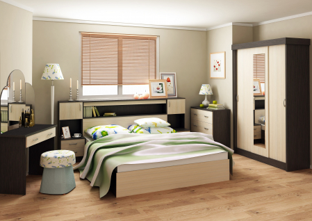 Dormitoare - Dormitor Basia Combi Wenge+Kiruna