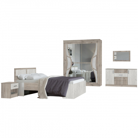 Dormitor Beatrice Butterfly Ro, 180x60x220 cm, K002/K001 [1]