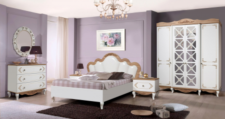 MOBILIER DORMITOR - Dormitor Nellie Alb-Craft
