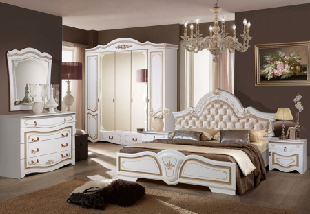 Dormitor complet - Dormitor Rim Forest Alb