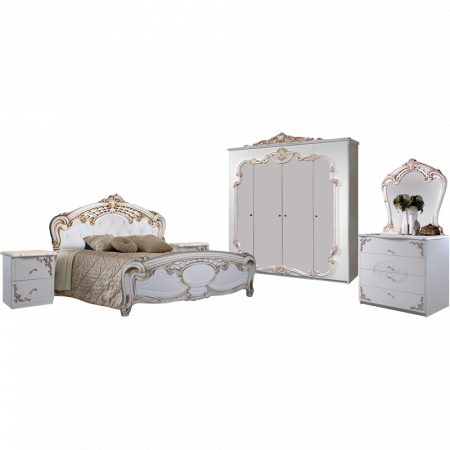 Dormitor Rosalia Alb+Auriu [1]