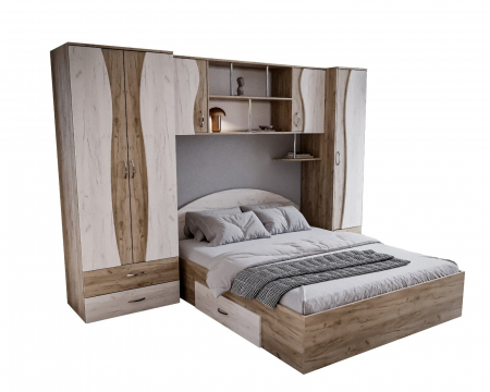 Dormitor Tineret cu D2, 262x51x200 cm, K002/K001 [6]