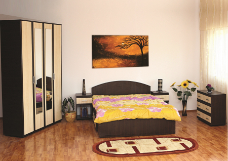 MOBILIER DORMITOR - Dormitor Valy Wenge+Mesteacan