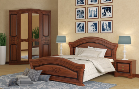 Dormitor Venera Lux Mdf - 4 Usi Nuc [0]