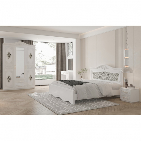 Dormitoare - Dormitor ZQB-811, 3 USI, Alb