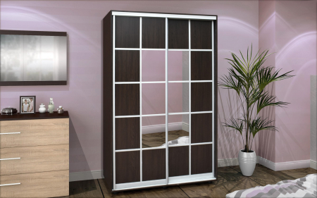 MOBILIER LIVING - Dressing 2 Usi Glisante Wenge 200x60x200 cm