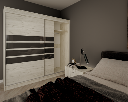 Dressing 2 Usi Luca, 200x60x200 cm, Stejar K001 [4]