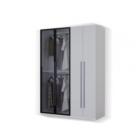 DRESSING MONTREAL MDF CULOARE ALB+GRI 140x200x55 [5]