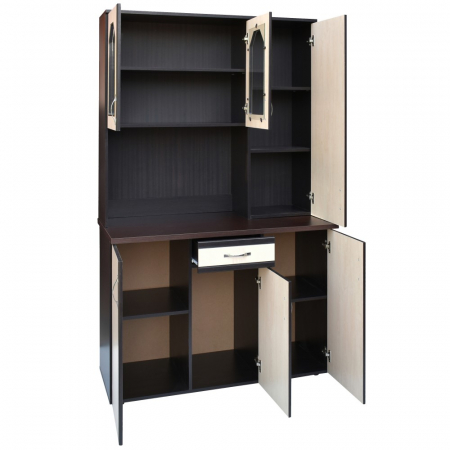 Dulap 120 pal, 121x33/60x197cm wenge+mesteacan [1]